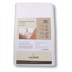 Racman nepremočljiva podloga z elastiko 90x200 cm bela VP4