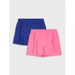 Sinsay - Pamučne kratke pantalone sa dekorativnim volanima 2 pack - šareno