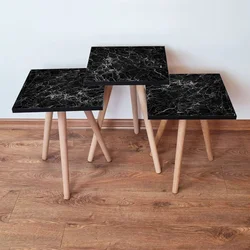 Hanah Home Set klub stočića 3Shp32, 3 komada, Šarena