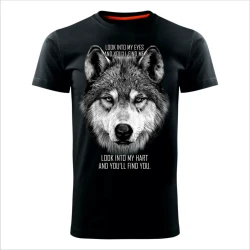 MAJICE BRE Muška majica WOLF MY EYES crna