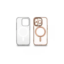 JUST IN CASE 2u1 Maske za mobilni telefon iPhone 15 Pro, Max, MAG MIX, Providne, Bronzane,