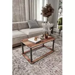 Hanah Home Klub sto Hole Rect, 70x38x42 cm, Smeđi