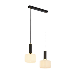 Jupiter 1853 - VA2 - Luster na sajli VANES 2xE27/60W/230V zlatna/crna