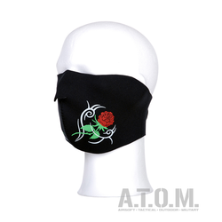 BIKER MASK – roses (half face)