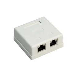 Goobay Nadometna vtičnica za podatkovno komunikacijo 2xRJ45 STP kat. 6 77635