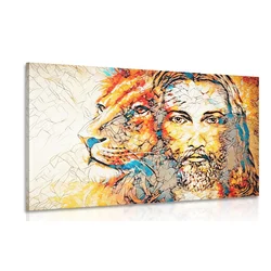 Slika vsemogoči z levom - 60x40
