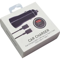 NPA-AC23 Gembird QC3.0 PD auto punjac +kabl,20W 3.6V-6.5V/2.4A, 6.5V-9V/1.67, 9V-12V/1.3