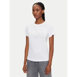 Guess Majica V5GI10 K9RM1 Bela Regular Fit