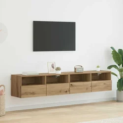 TV zidni ormari Zidne 2 pcs Umjetnički hrast 80 x 30 x 30 cm