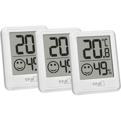 TFA TFA Dostmann Mini Digitalni Higrometer, Set 3 kosov, bela