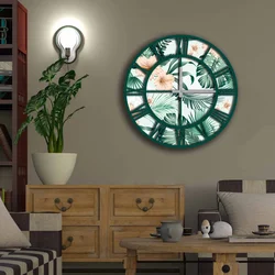Opviq MDF Zidni sat 50cm Šareni