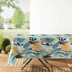 Douceur d intérieur  prti NAPPE RECTANGLE 150 x 240 CM POLYESTER IMPRIME BRAZILIA MENTHE/B  Večbarvna