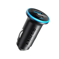 Anker Auto punjač 323, 52,5 W, USB-A 22,5 W, USB-C 30 W, Crni