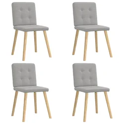 Vidaxl Jedilni stoli 4 kosi Cloud Grey Fabric