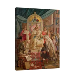 Canvas Slika na platnu Sveti Sava blagosilja Srpčad-Uroš Predić, Bez rama, 90x120 cm