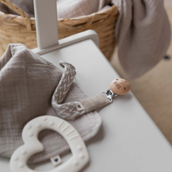 9401101 BIBS Priponka za dudo - Sand/Ivory