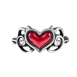 Prstan ALCHEMY GOTHIC - Little Devil Heart - R238