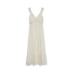 VERO MODA Obleka VMDICTHE  kit / bela