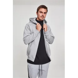 Gray hooded zipper