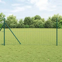 Ograda s postovima Zelena 1,2 x 25 m Čelik