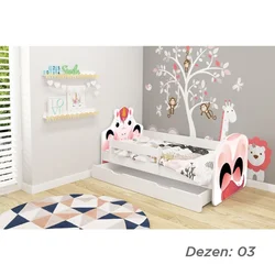 Deciji krevet ACMA VII ANIMALS 140x70 F + dusek 7 cm3