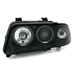 OEM Kristalni farovi Angel Eyes Audi A4, 1995-1998, Crna