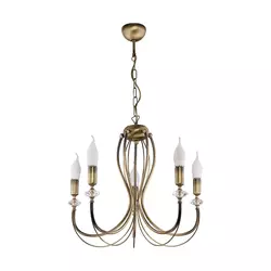 Jupiter 1611 - Luster na lancu MELODY 5xE14/40W/230V mesing patina