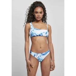 Womens Asymmetrical Ocean White Bikini Tank Top