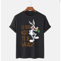 MAFIMI Majica Ej sefe koj ti je vrag, Crna