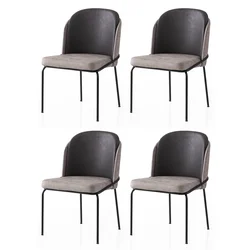 Hanah Home Set trpezarijskih stolica Dore 196 V4, 4 komada, Antracit
