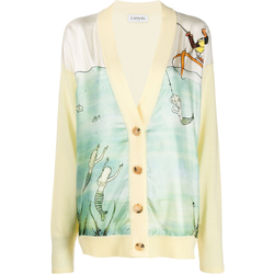 Lanvin - Babar Family print cardigan - women - Yellow