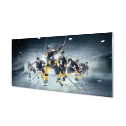 tulup.si Slika na steklu Hokej 120x60 cm 4 obešalnika