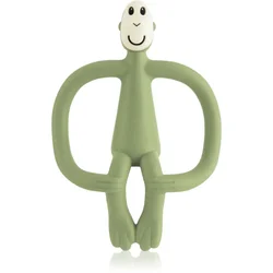 Matchstick Monkey Teething Toy and Gel Applicator grizalo s krtačko 2v1 Olive 1 kos