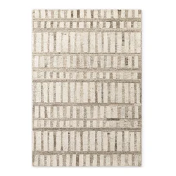 Kremno bela ročno tkana volnena preproga 80x150 cm Boho 1.0 Linara – Vikosa