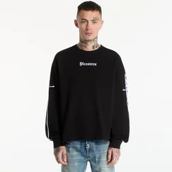 Majice PLEASURES Luster Heavyweight Long Sleeve Black M