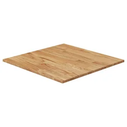 Četvrtasta stolna ploča svjetlosmeđa 70x70x1,5 cm od hrastovine
