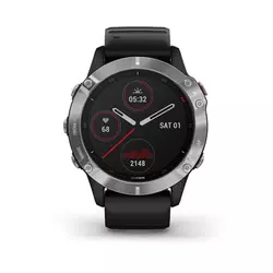 Sportski sat GARMIN Fenix 6, HR, GPS, multisport, srebrni/crni remen