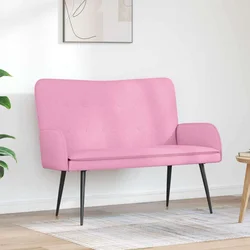 Sofa za dvije osobe Ružičasta 115 x 61 x 87 cm Tkanina
