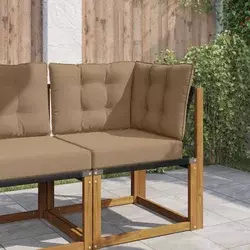 Jastuk za vanjsku sofU 3 pcs Sivo-smeđa Poliester
