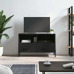 TV ormarić crni 80 x 36 x 50 cm od konstruiranog drva