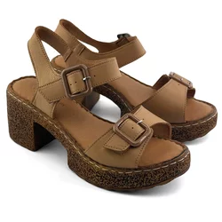 Mona Shoes Ženske sandale, Kožne, Braon