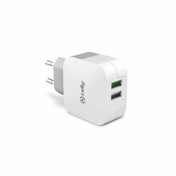 CELLY Turbo kućni punjač sa dva USB ulaza/ bela