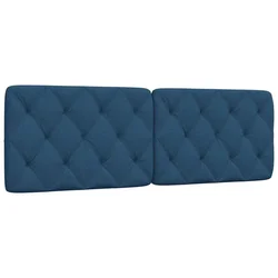 Vidaxl Blazina za vzglavje modra 160 cm blago