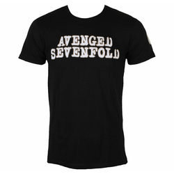 Metal majica moška Avenged Sevenfold - Logo & Deathbat Applique - ROCK OFF - ASAPSLUB01MB