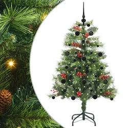 Umjetno božićno drvce S LED lampica Zelena 150 cm PVC i metal