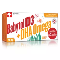 Babytol D3+Omega Dha Dodatak ishrani za decu, 60 kapsula