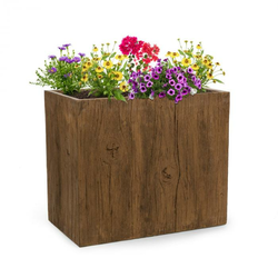 Timberflor, cvetlični lonec 70 x 60 x 40 cm Fiberglas Za notranjo ali zunanjo uporabo, rjava barva (GDW11-Timberflor7040)