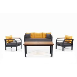 Hanah Home Set baštenskog nameštaja Assento, Žuto-sivi