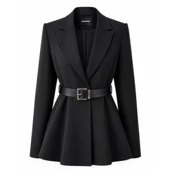 Hoermanseder Blazer Peplum črna