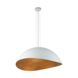 Luster na sajli SOLARIS 1xE27/60W/230V bela/bakrena